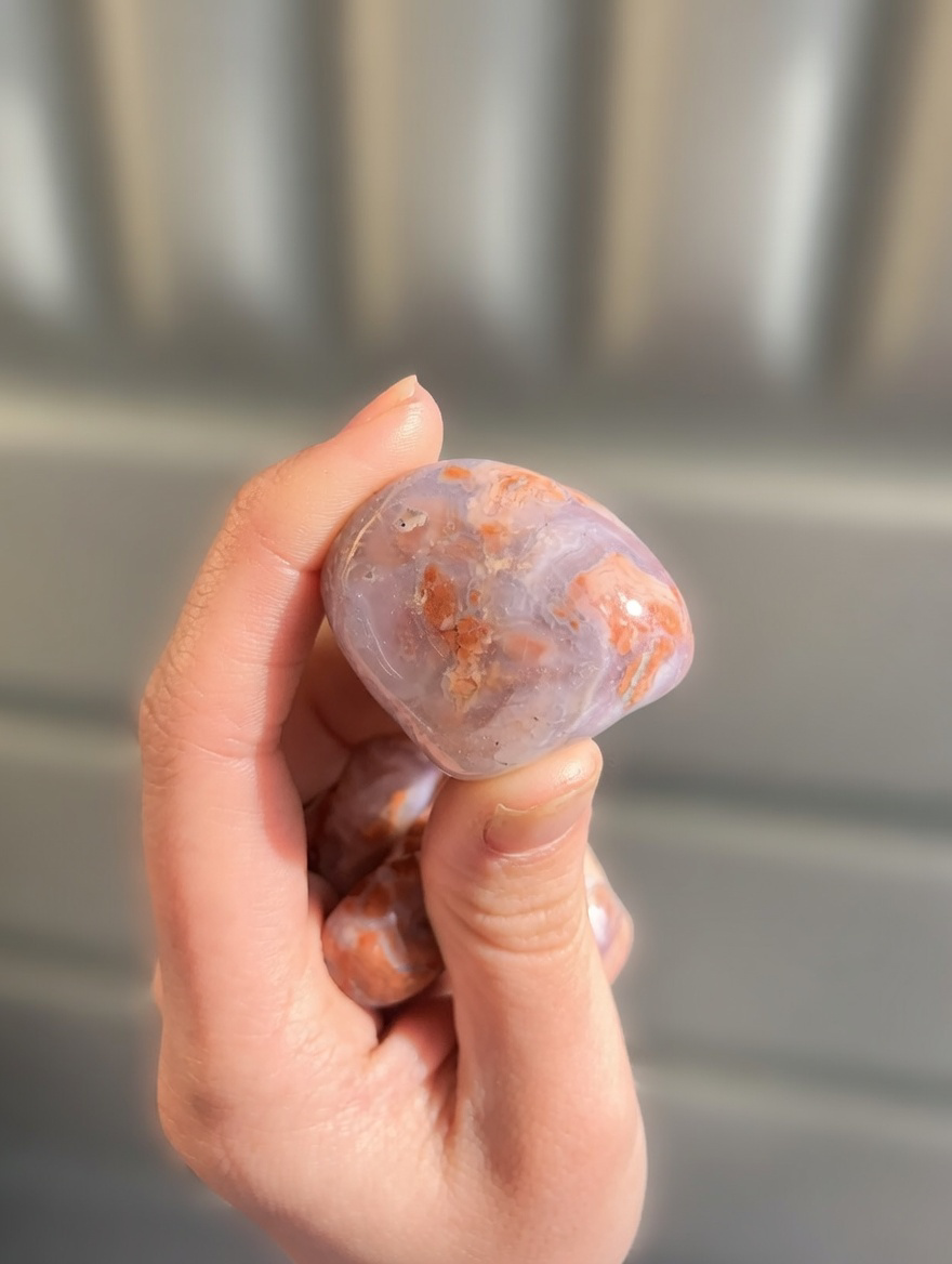 Rodado de ágata rosa 