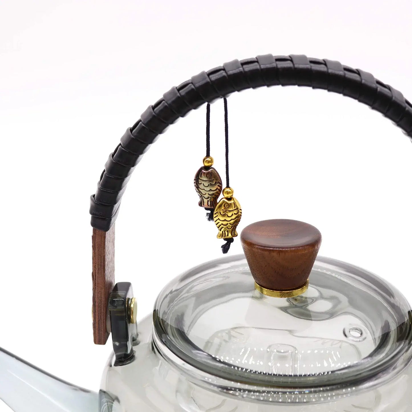 Tetera transparente de vidrio con difusor y mango decorativo - La Quinta Vidal