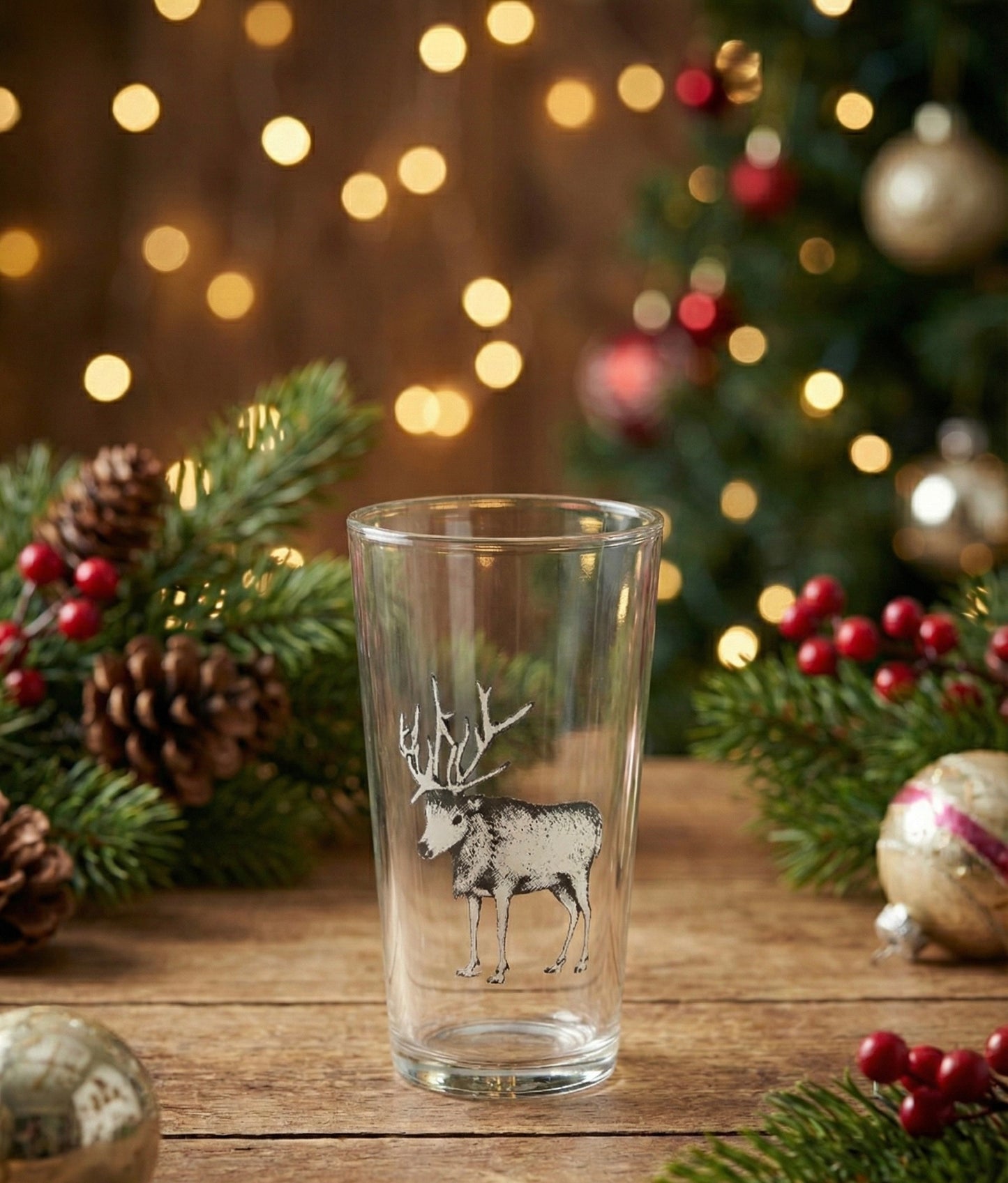 Vasos de cristal de navidad