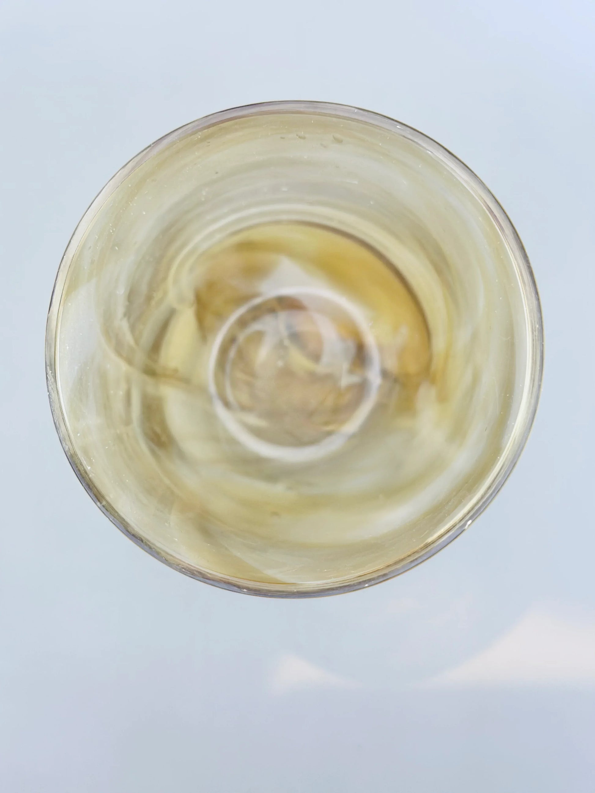 Vasos vidrio amarillos marmolados - La Quinta Vidal