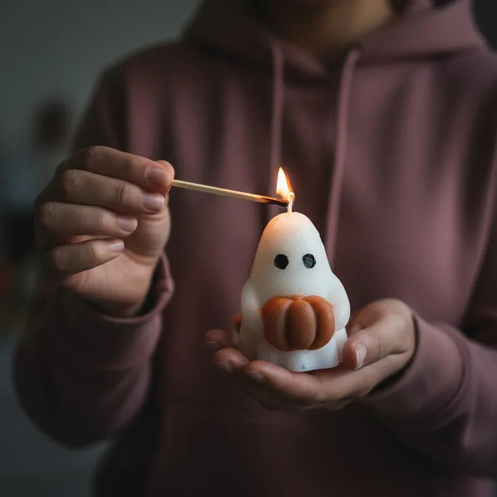 Vela de cera de ghost pumpkin