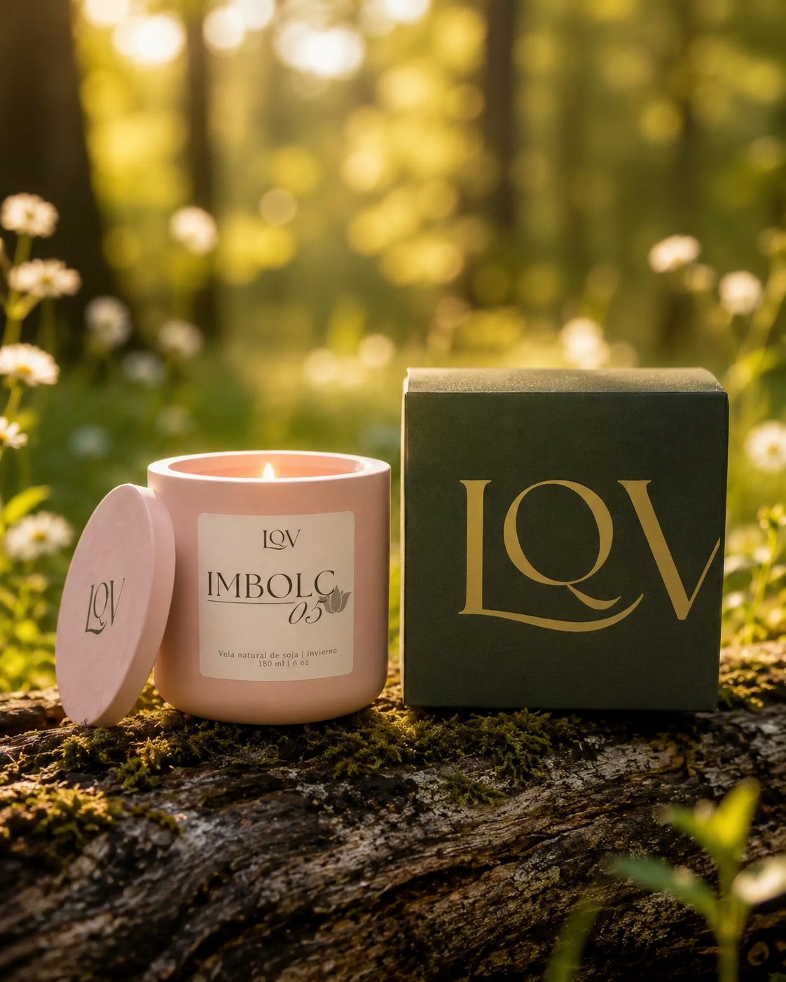 Vela de cera de soja imbolc scent n5